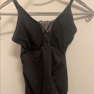 Black camisole leotard